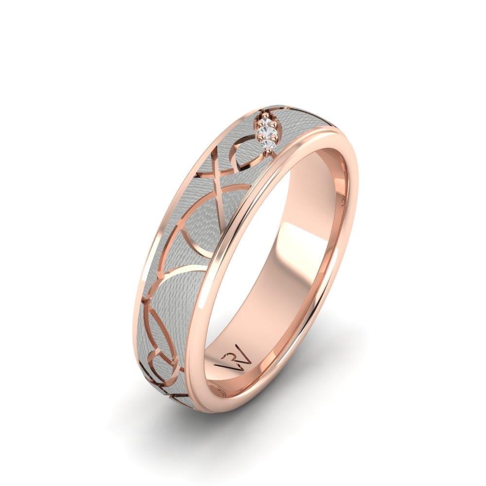 Alliances avec pierres femme Artemisia Or Rose Et Blanc