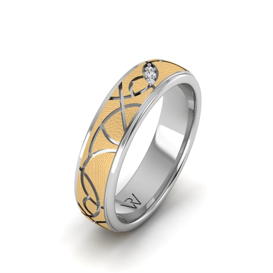 Alliances avec pierres femme Artemisia Or Blanc Et Jaune