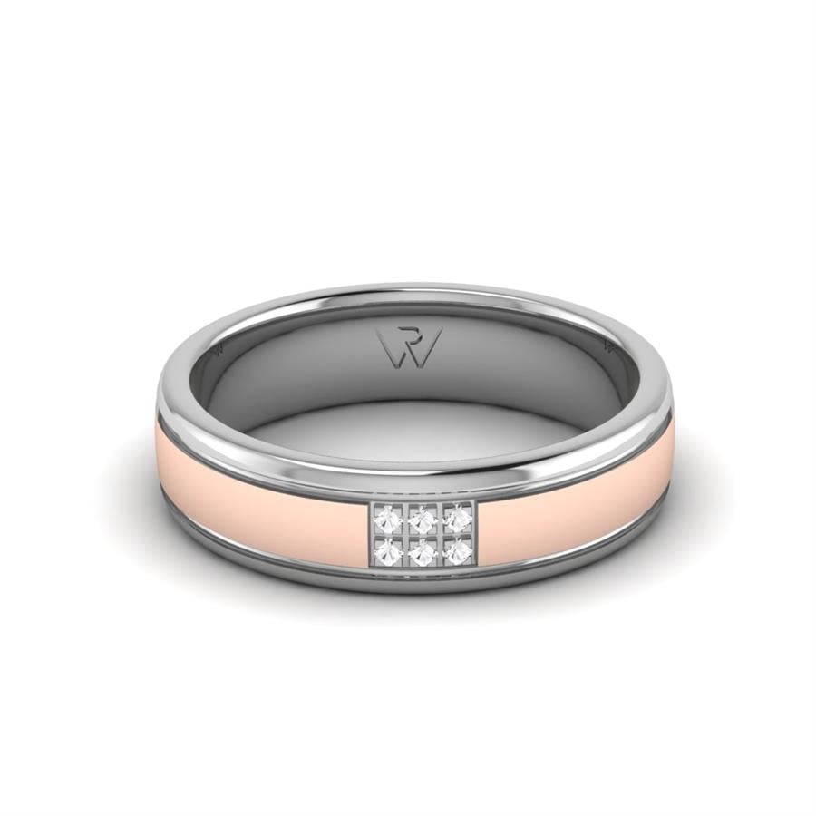 Alliances avec pierres femme Charming Choice Or Blanc Et Rose