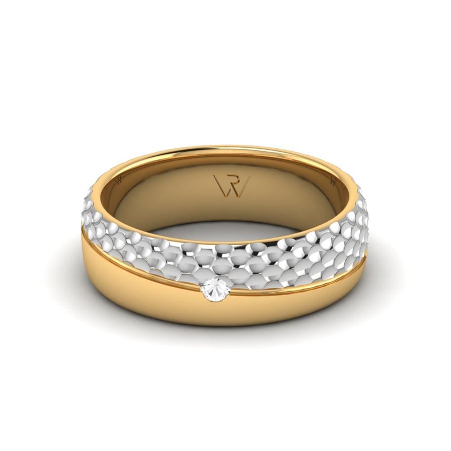 Alliances avec pierres femme Charming Cloud Or Jaune Et Blanc