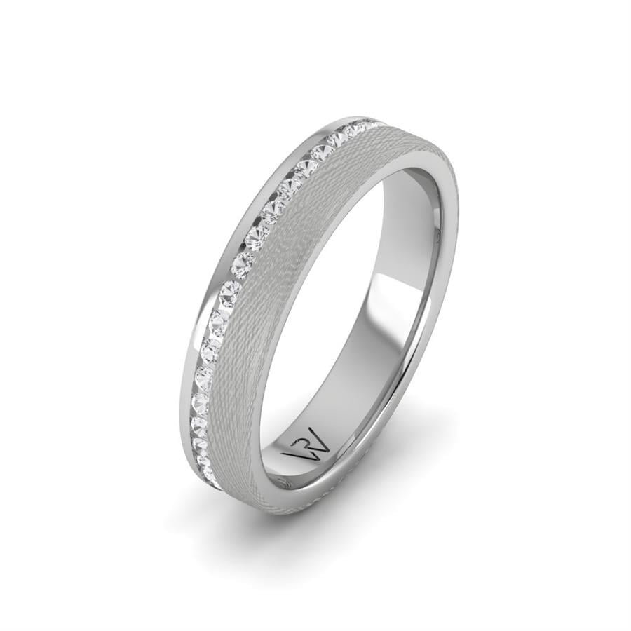 Alliances avec pierres femme Faith Or Blanc