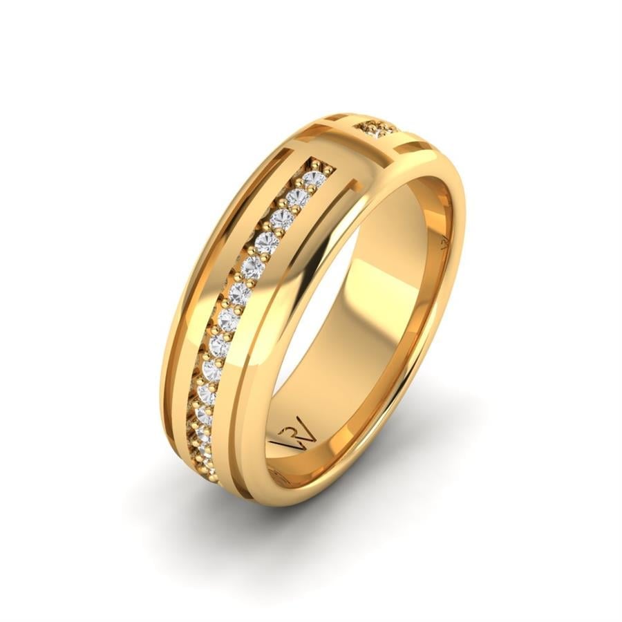 Alliances avec pierres femme Liam Or Jaune