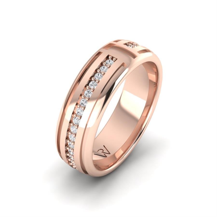 Alliances avec pierres femme Liam Or Rose