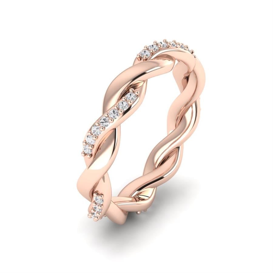 Alliances Avec Pierres Femme Promesse Or Rose