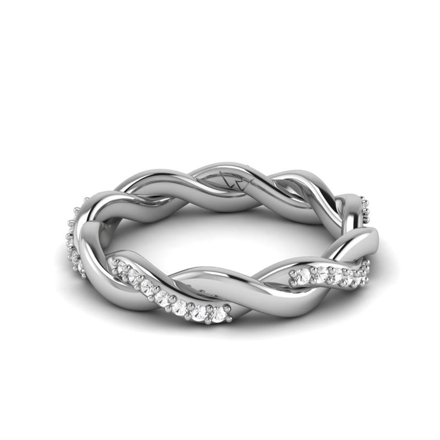 Alliances Avec Pierres Femme Promesse Or Blanc