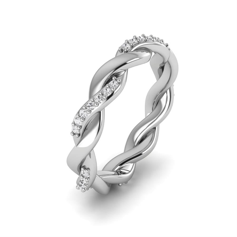 Alliances Avec Pierres Femme Promesse Or Blanc