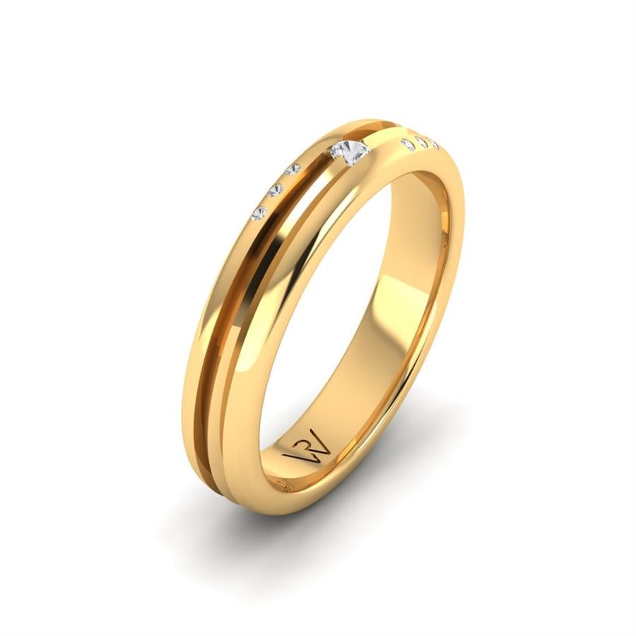 Alliances Avec Pierres Femme Soie Or Jaune