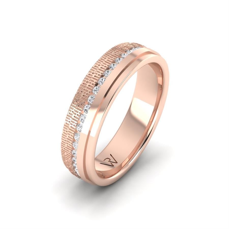 Alliances avec pierres femme Tendresse Or Rose