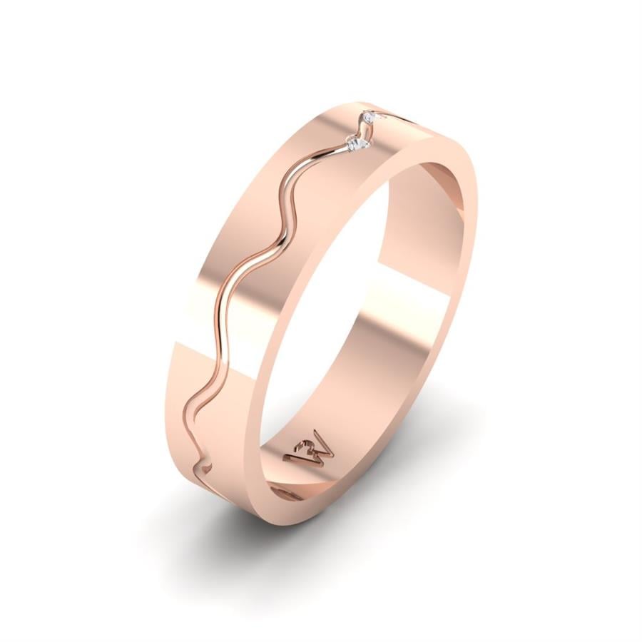 Alliances Avec Pierres Femme Warmth Or Rose