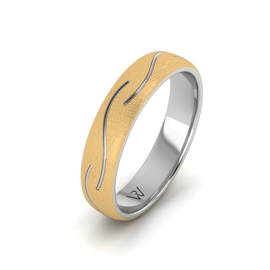 Alliances classiques homme Fire Or Jaune Et Blanc