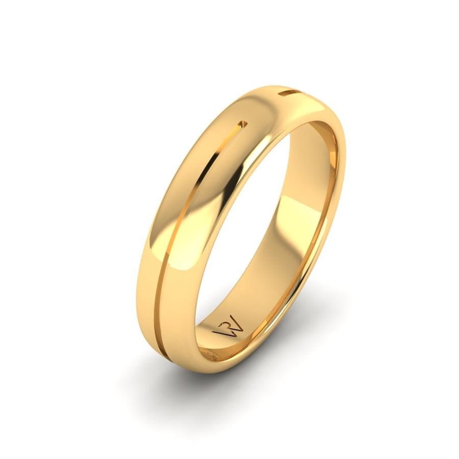 Classic wedding rings for men Glamorous Romance Yellow Gold