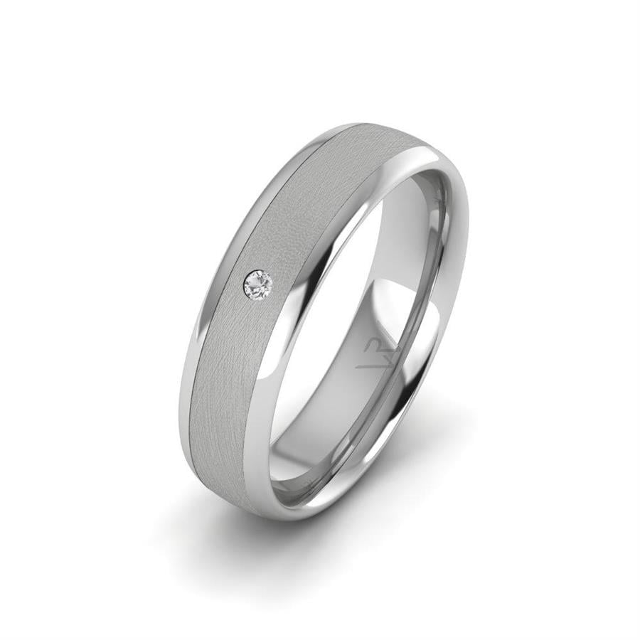 Alliances Couple en Platine Reflare Cristal de Swarovski