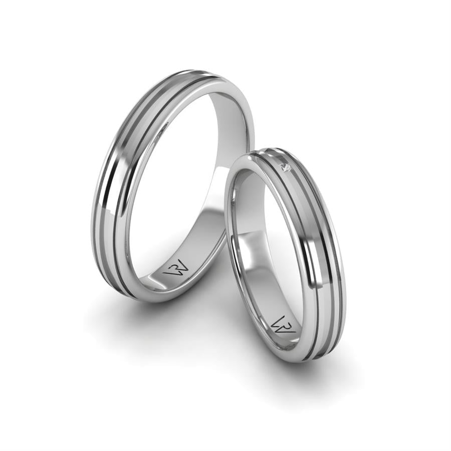 Alliances en argent couple Amazing Dimension Basic Argent