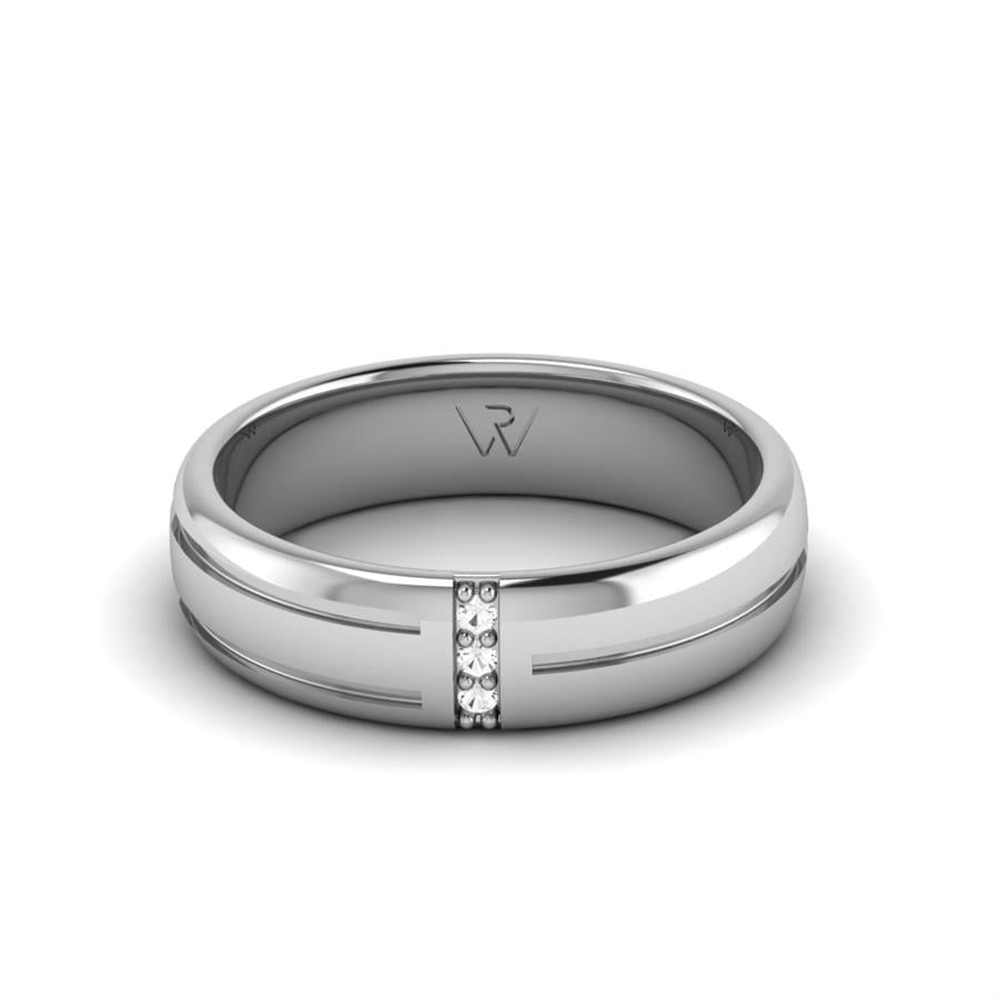 Alliances en argent couple mariée Graceful Argent