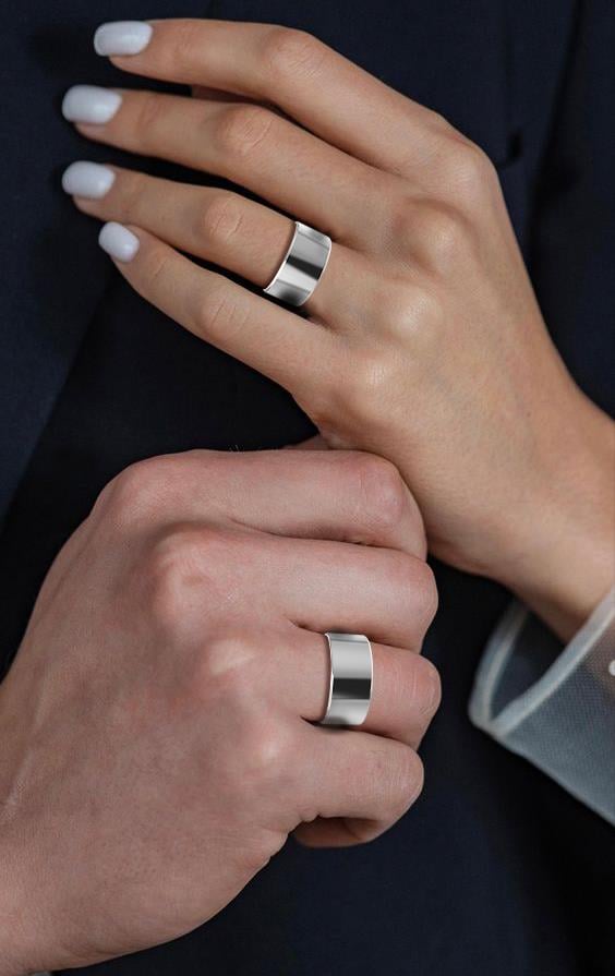 Alliances en argent homme Idylle  Cristal Swarovski