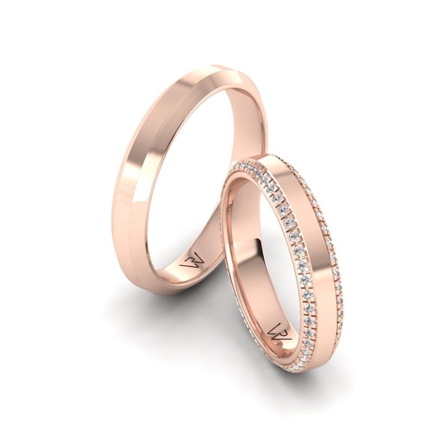 Modern wedding rings Alluring Spring Rose Gold