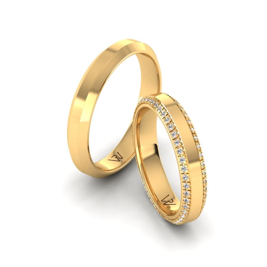 Modern wedding rings Alluring Spring Yellow Gold
