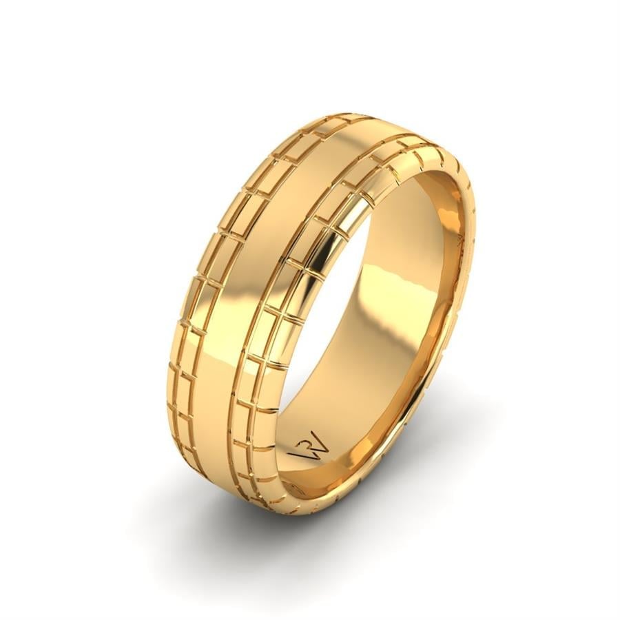 Alliances modernes Bague Springe Or Jaune