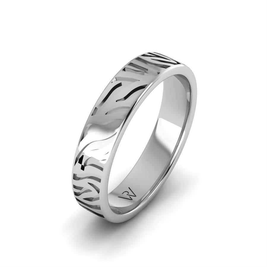 Alliances modernes homme Alluring Fancy Or Blanc