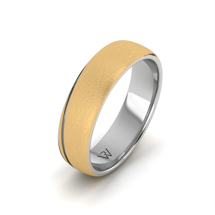 Alliances modernes homme Alluring Season Or Jaune Et Blanc
