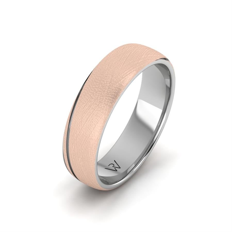 Alliances modernes homme Alluring Season Or Rose Et Blanc