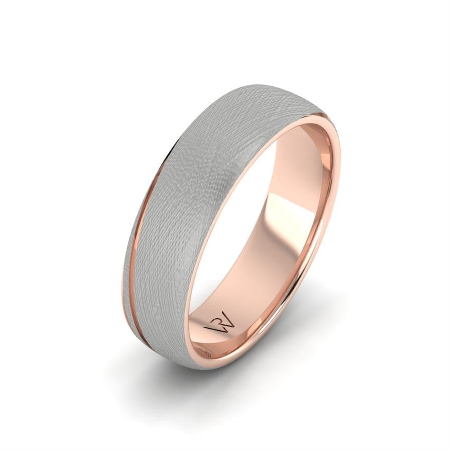 Alliances modernes homme Alluring Season Or Blanc Et Rose