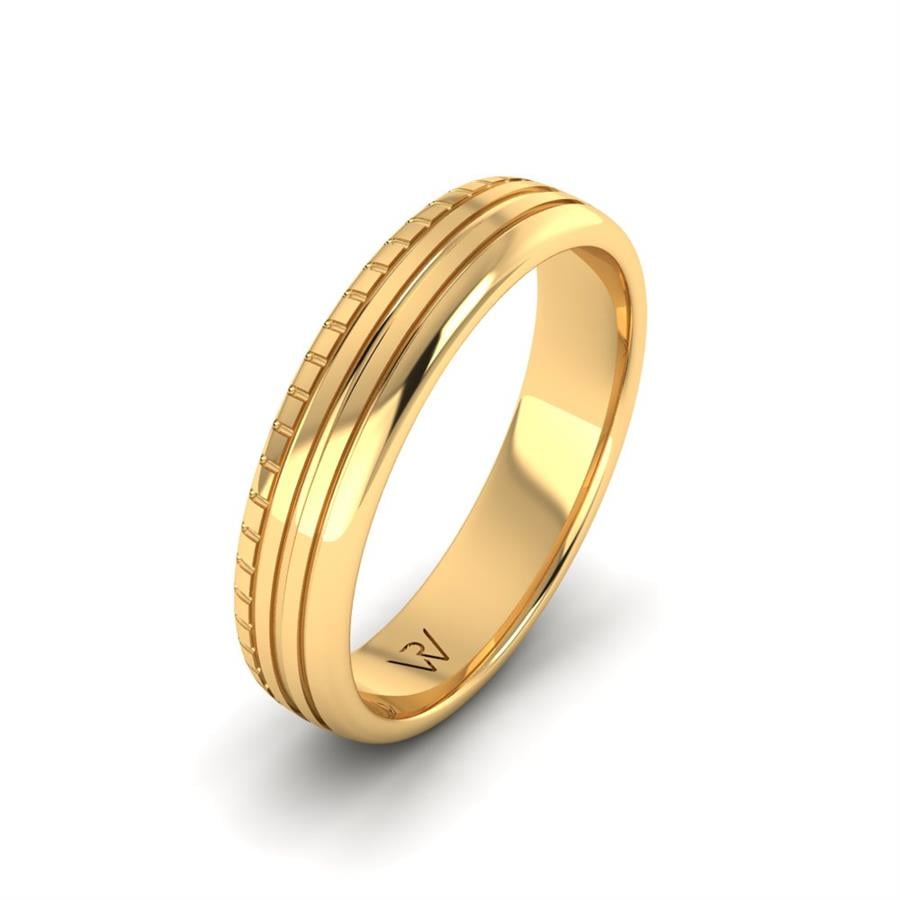 Modern wedding rings for men Alluring World Yellow Gold