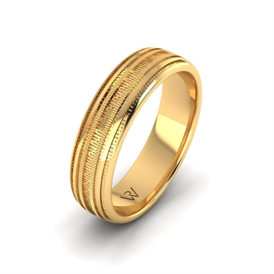 Alliances modernes homme Amoureuse Or Jaune
