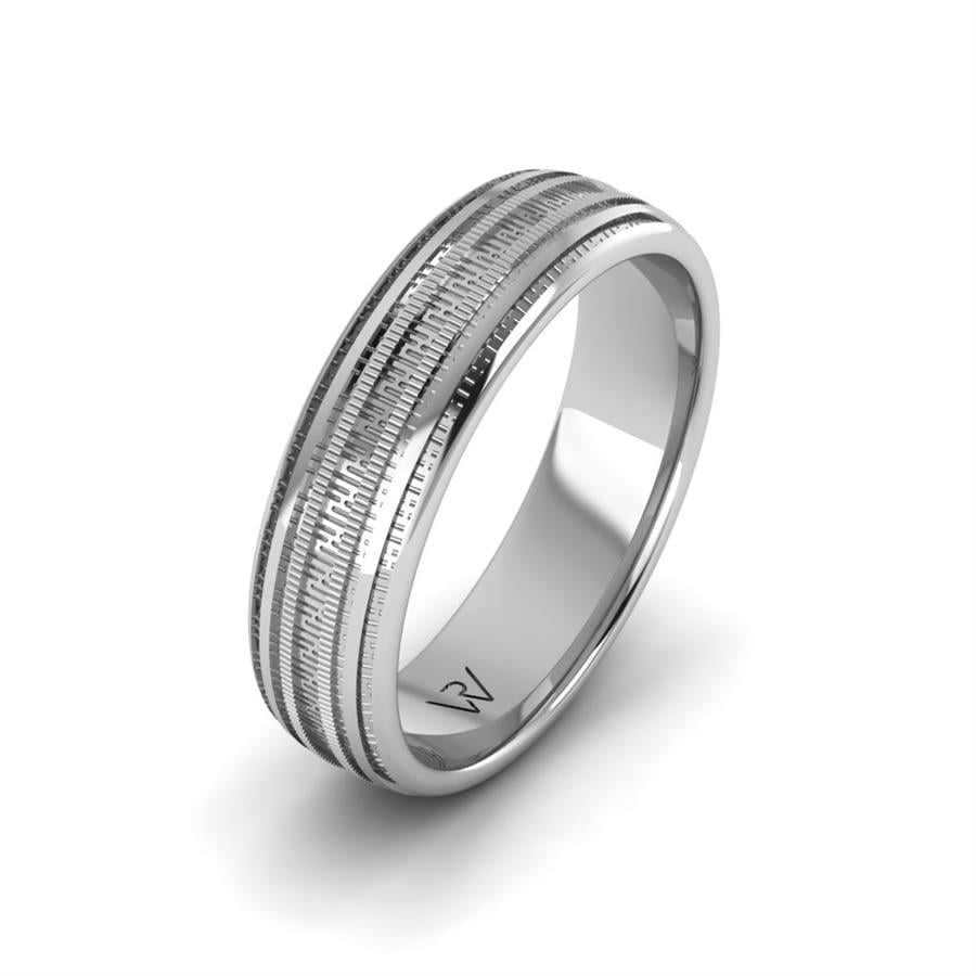 Alliances modernes homme Amoureuse Or Blanc