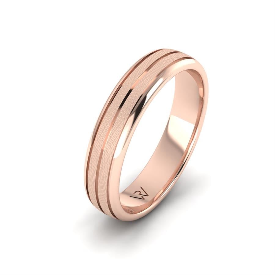 Modern wedding rings for men Celtic Sign Rose Gold