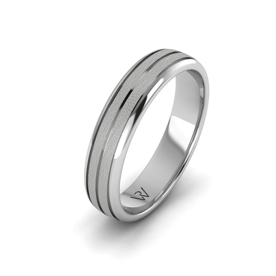Modern wedding rings for men Celtic Sign White Gold
