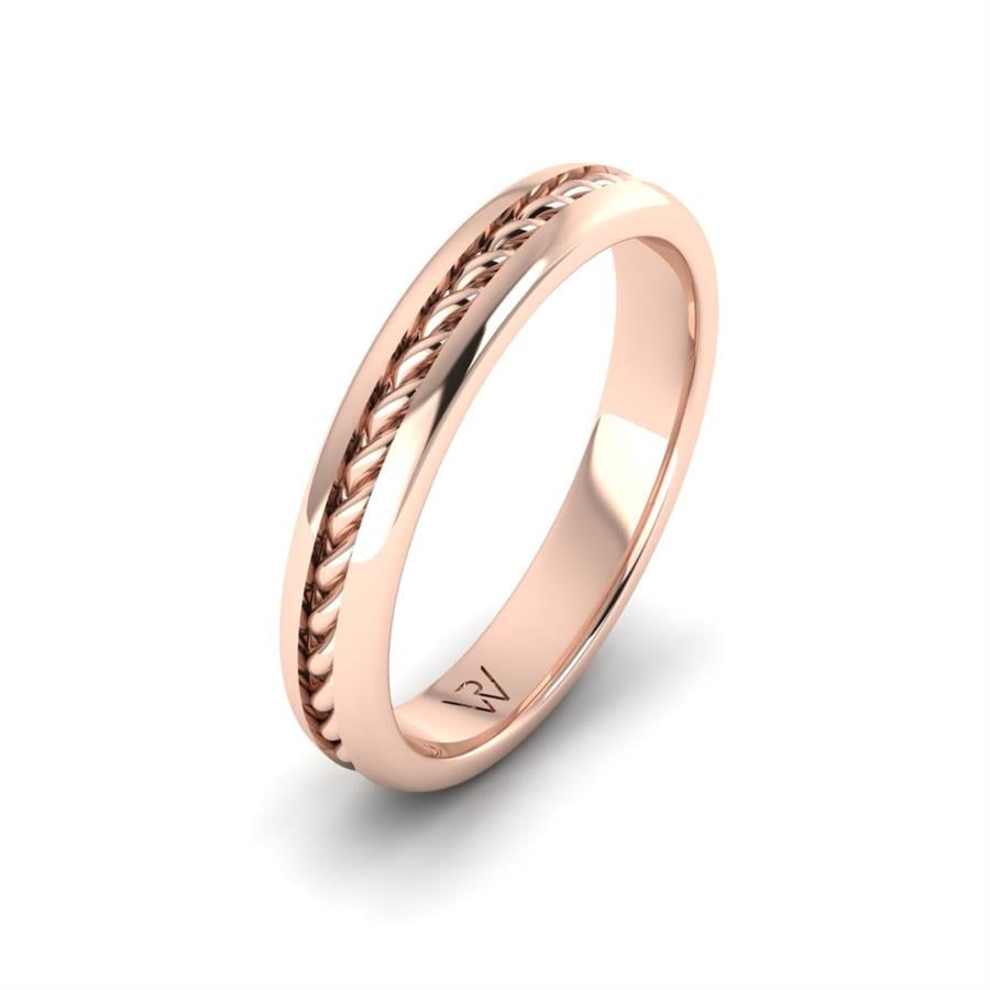 Alliances Modernes Homme Chant Or Rose
