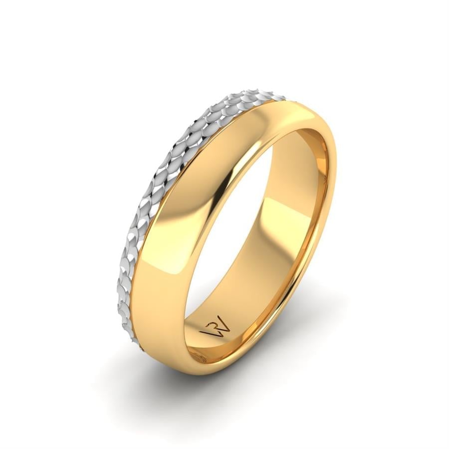 Alliances modernes homme Charming Cloud Or Blanc Et Jaune
