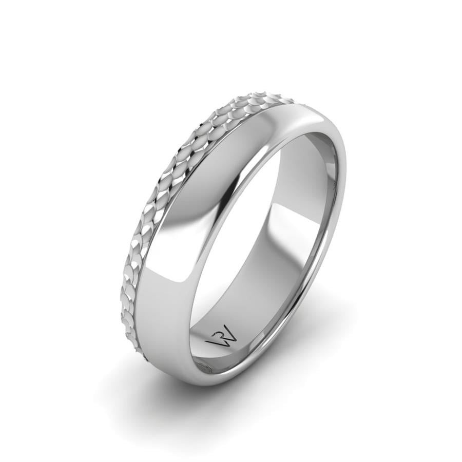 Alliances modernes homme Charming Cloud Or Blanc