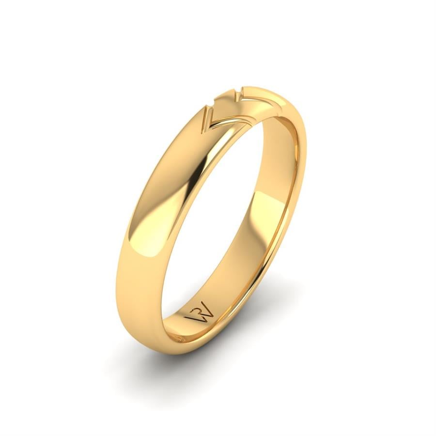 Modern mens wedding rings Charming Diamond Yellow Gold