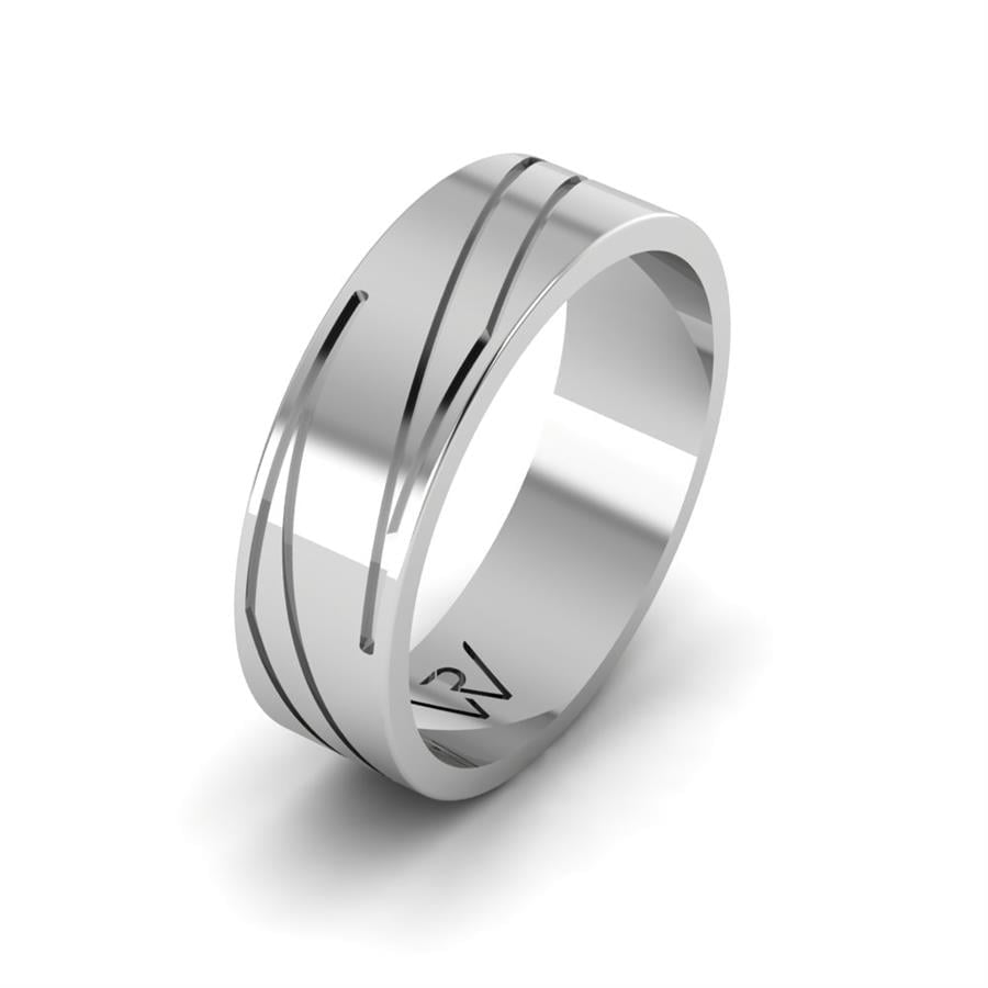 Alliances Modernes Homme Devotion Or Blanc