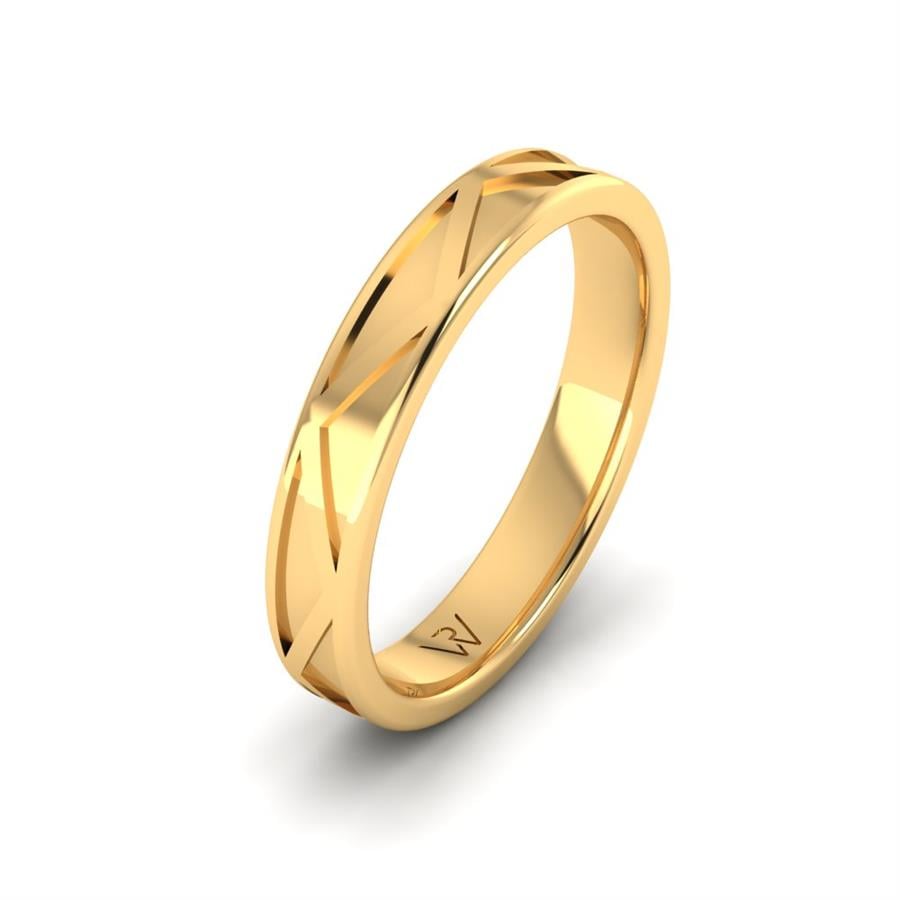 Alliances Modernes Homme ÉMeraude Or Jaune