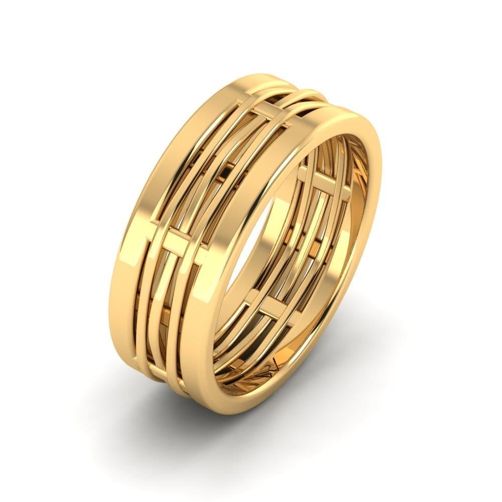 Alliances modernes homme Elisabeth Or Jaune
