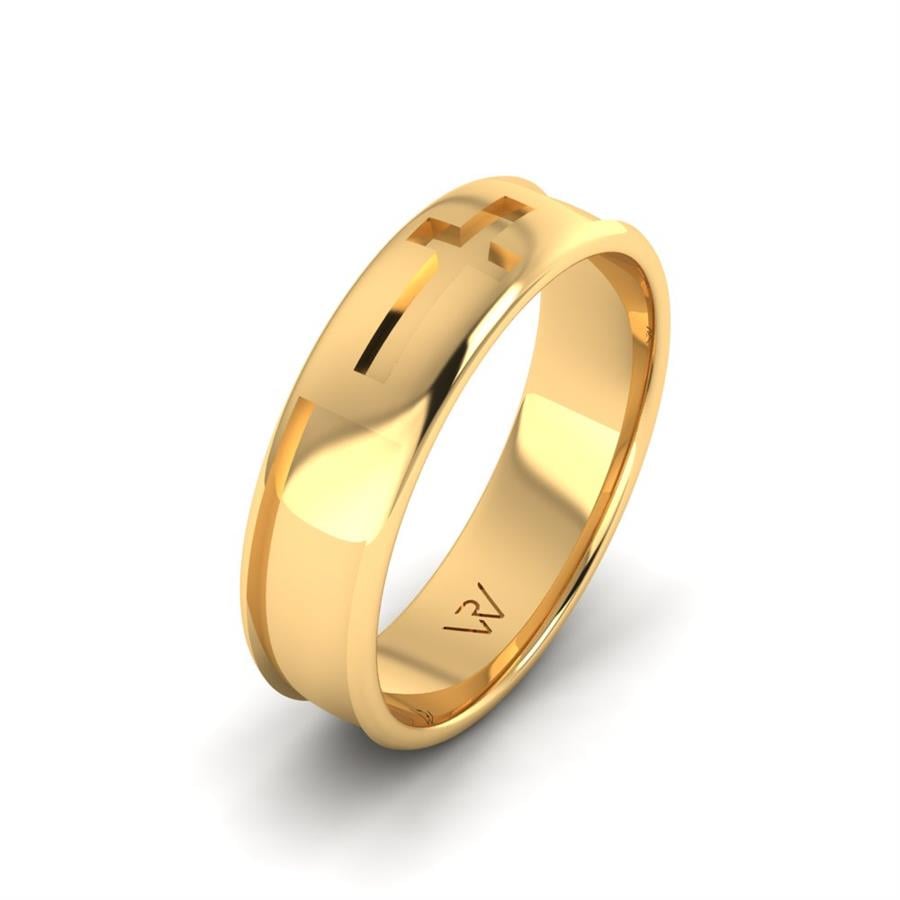 Modern men's wedding rings Immortal Beauty Basic Yellow Gold