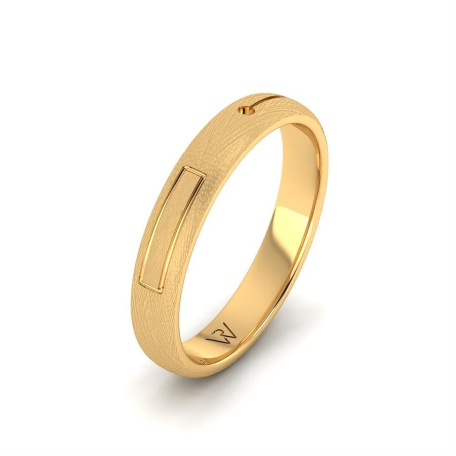 Modern mens wedding rings Level Yellow Gold