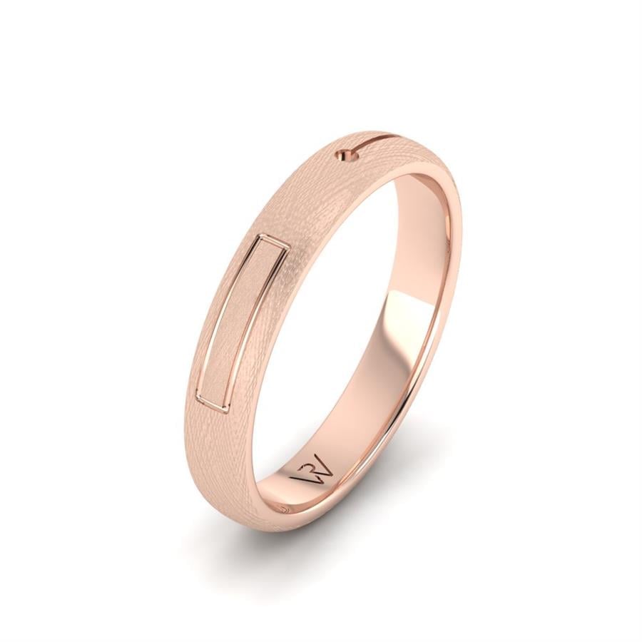 Modern men's wedding rings Level Rose Gold