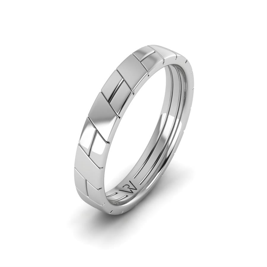 Alliances Modernes Homme Lueur Or Blanc