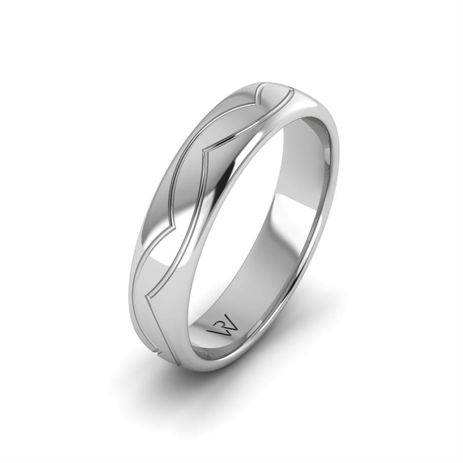Alliances modernes homme Nanou Or Blanc
