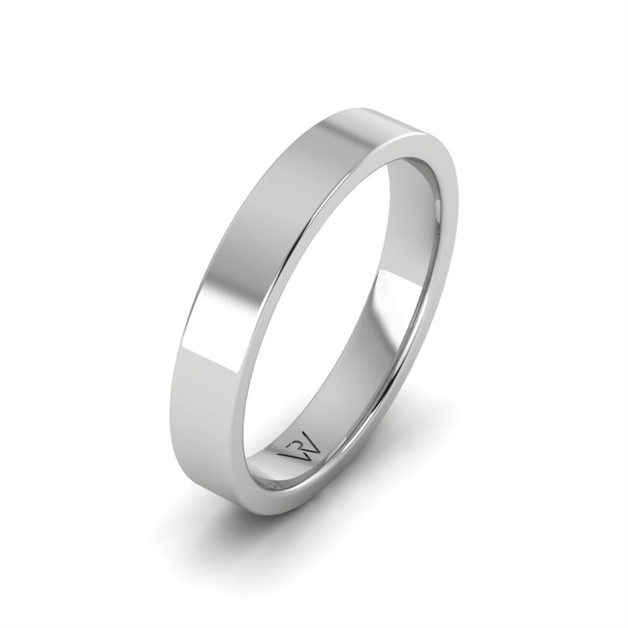 Modern wedding rings for men Noble Paradise White Gold
