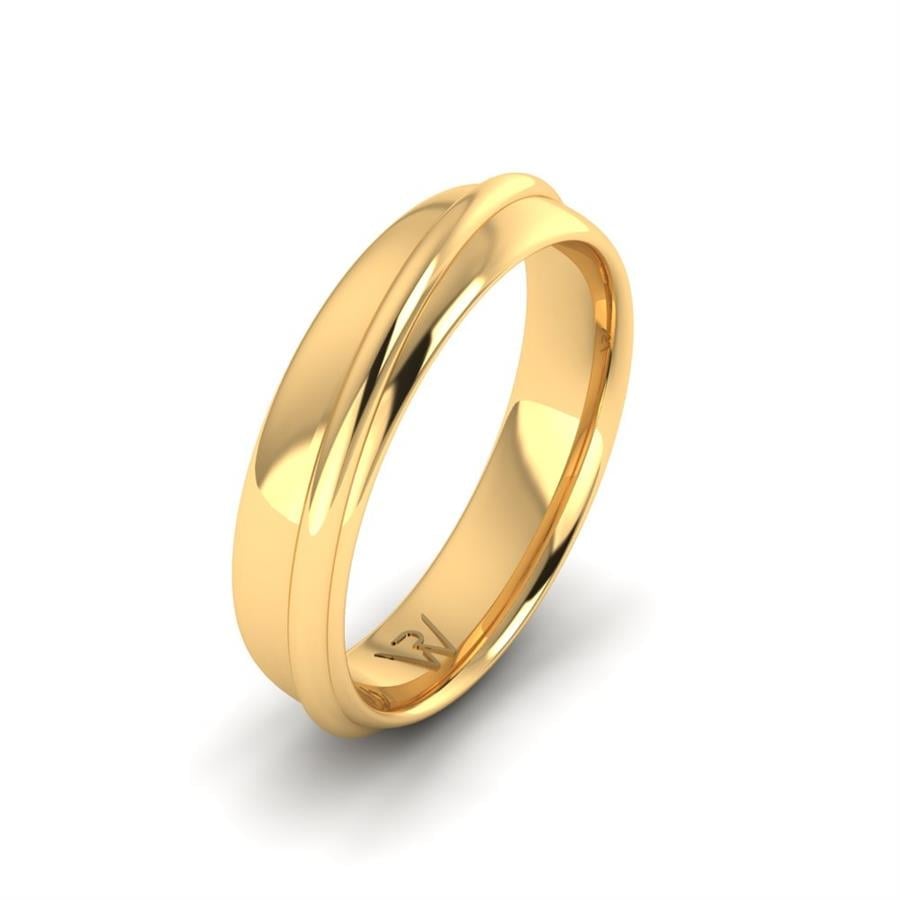 Alliances Modernes Homme Tulipeau Or Jaune
