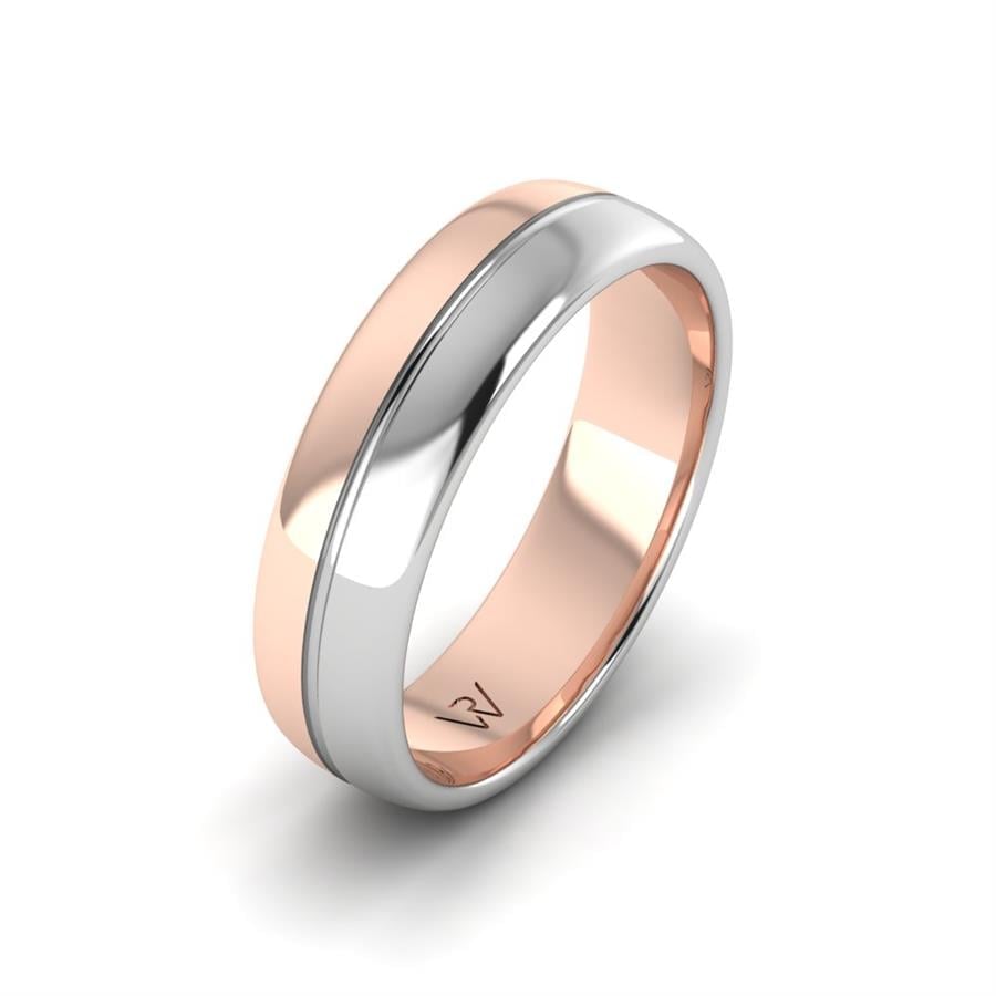 Alliances modernes homme universe Lyra Or Rose Et Blanc