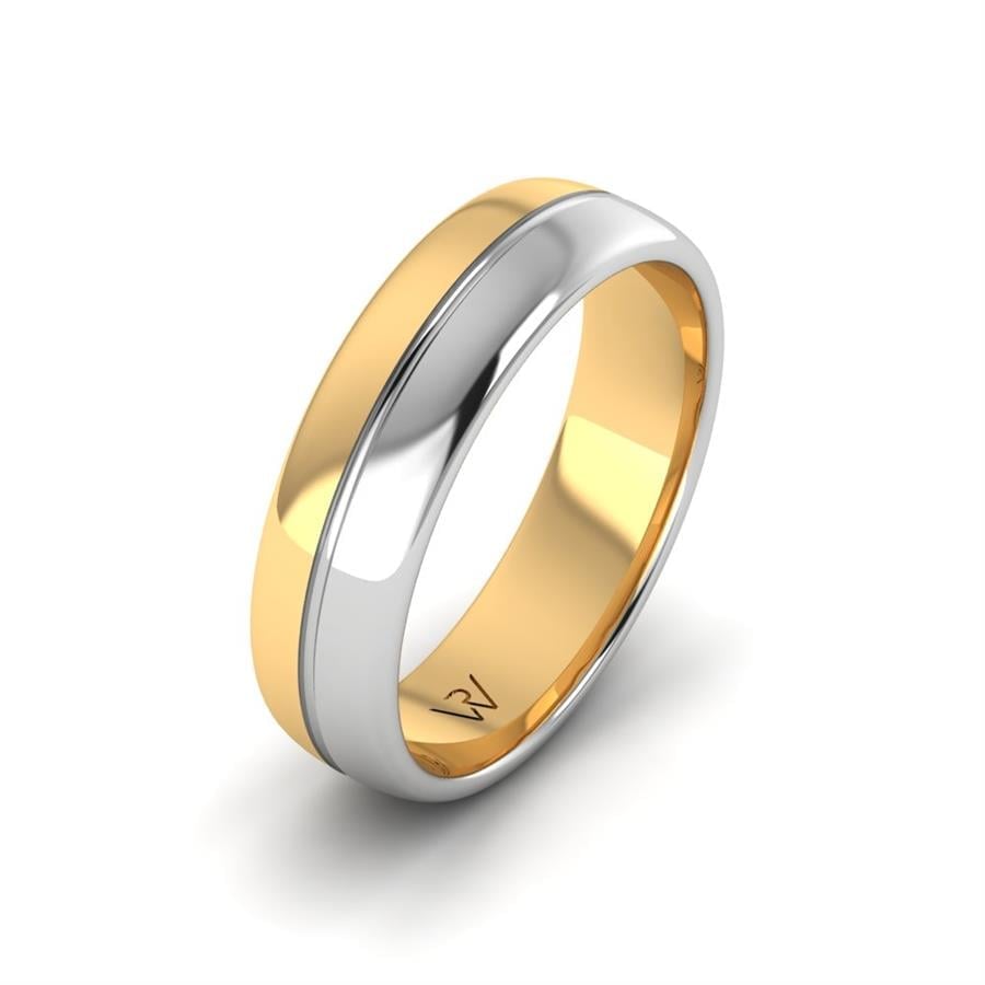 Alliances modernes homme universe Lyra Or Jaune Et Blanc