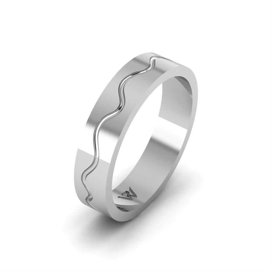 Modern Wedding Rings for Men Warmth White Gold