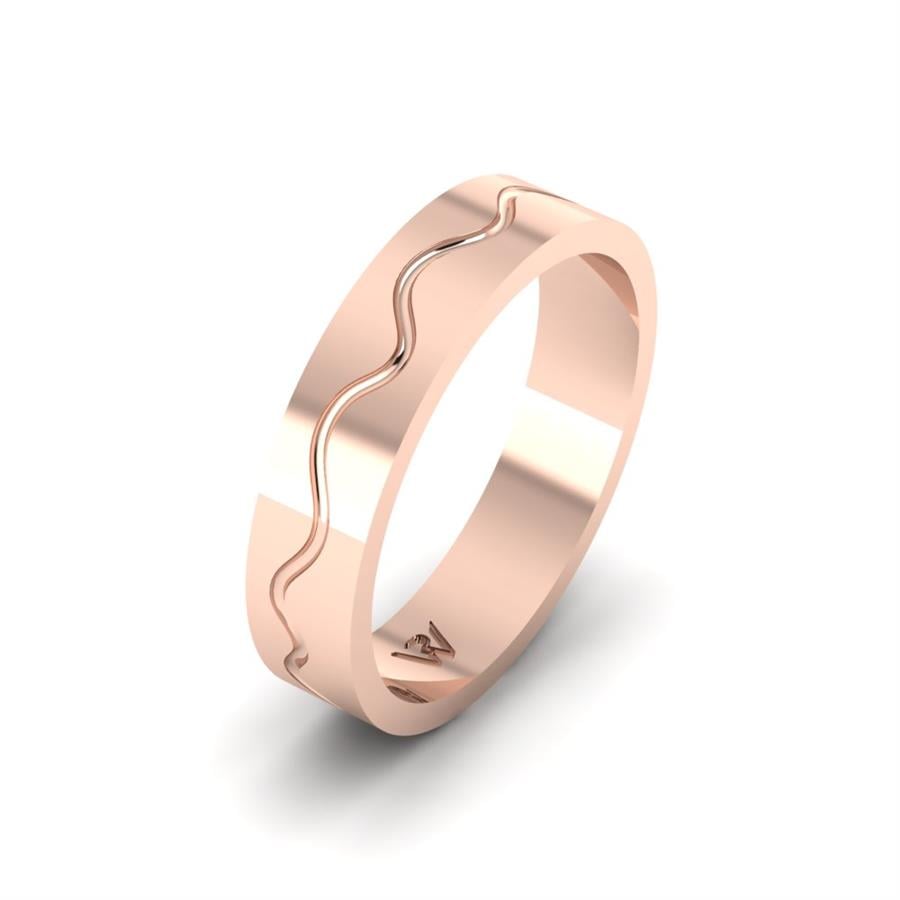 Modern Wedding Rings for Men Warmth Rose Gold