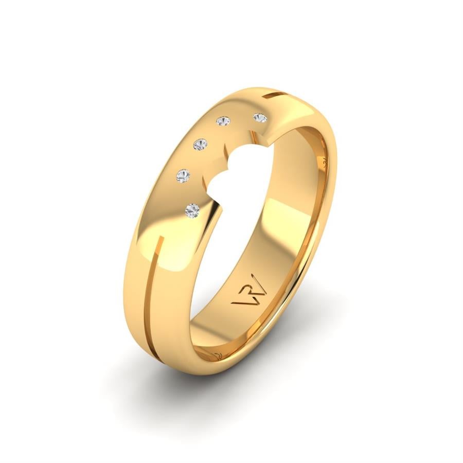 Alliances modernes romantic Image Or Jaune